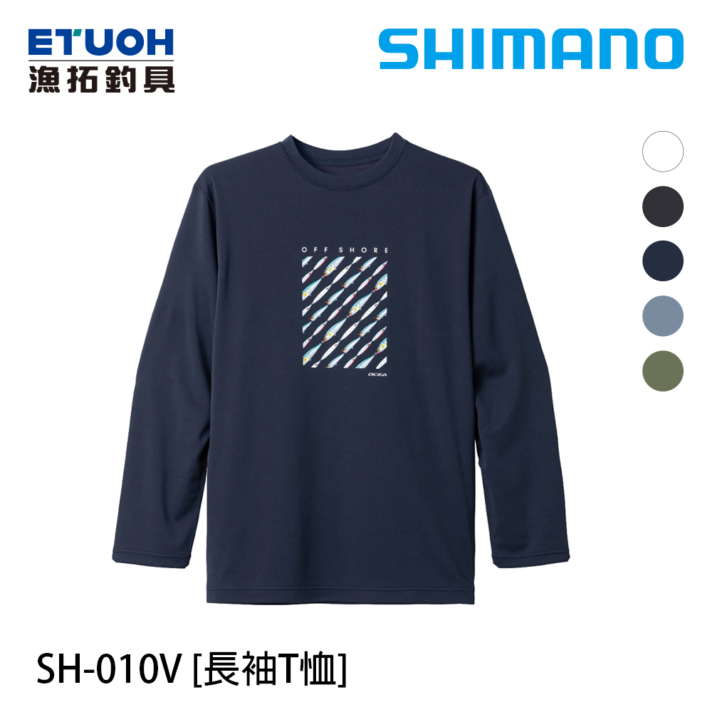 SHIMANO SH-010V 深藍 [長袖T恤]
